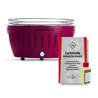 photo LotusGrill - LG G435 U Purple Barbecue + 200 ml ignition gel and Quebracho Blanco 2 charcoal 1